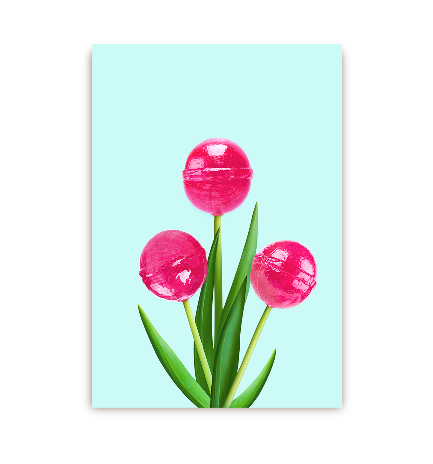 Lollipops Tulips Postcard - Lagom Design